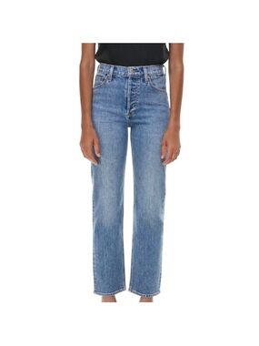 Denim Forum Women's Straight-Leg Jeans - Light Blue Wash